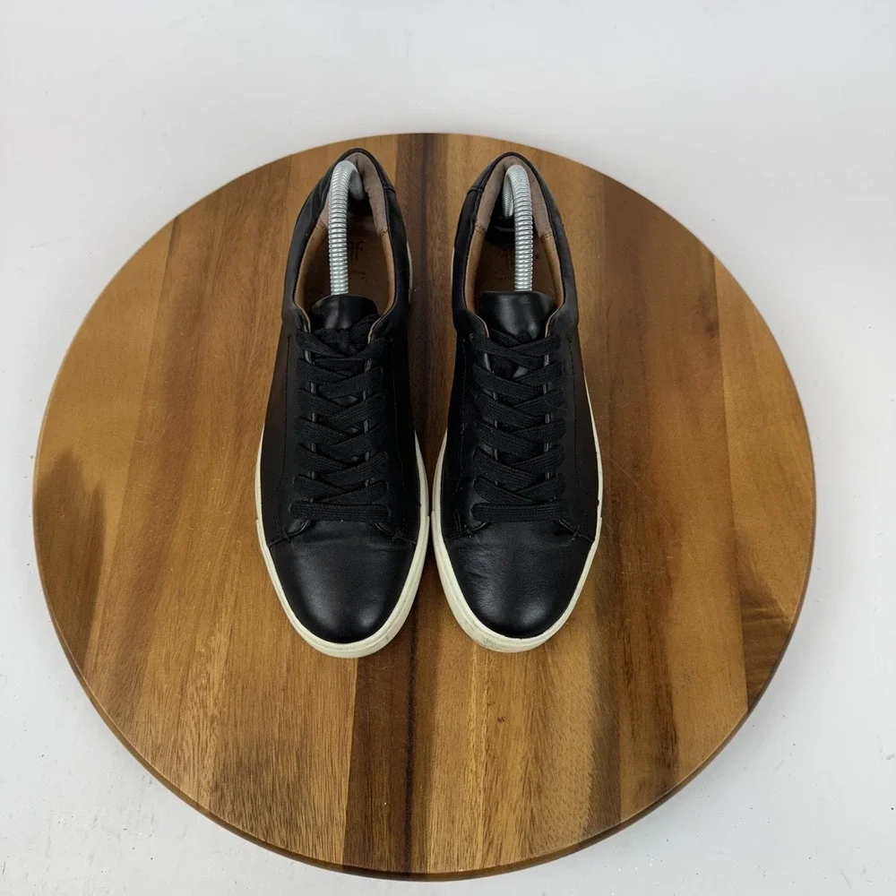 Womens Frye Ivy Black Leather Low Top Casual Comfort Sneakers Shoes Size 8 M GUC